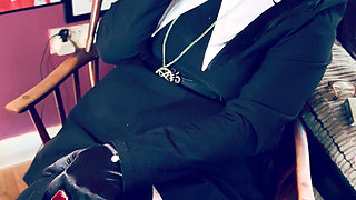 Wednesday Addams, Tina Snua,  Chain Smokes 2 Cigarettes In Satin Gloves - Smoking Smoker Drifts Snap Inhales OMI OME Tip To Tail