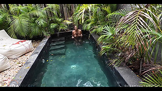 Fucked My Neighbor’s Wife in the Airbnb Backyard After She Got Out of the Pool
