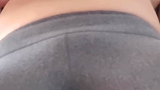 Squirting in Stretch Pants