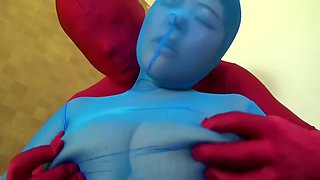 two women fetish latex asslicking and anal mff