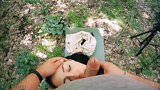 [POV BTS] Freeuse Jerking on Ponytail Brunette during her Meditation - Huge Free Use Facial