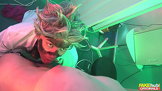 Fakehub Originals - Mad Scientist Steve Brings a Gorgeous Doll Lady Bug to Life & Gives Her a Wild Lab Workout