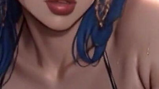 Ai Generated Hot Slut Swallows a Massive Cock.