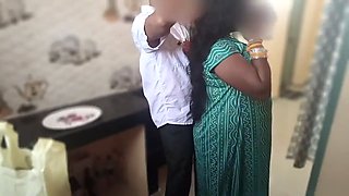 Desi step mom fucked in the kitchen,I fucked her to surprise while she is cooking..