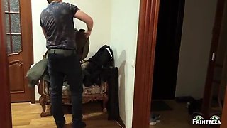 StepMom Fucks StepSon in Pantry - Christmas Creampie & Blowjob - Frintteza MILF