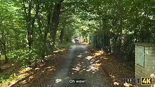 Hunt4k. blonde was riding hunter\u2019s sausage while her bf was abased