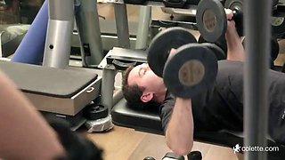 Blondes in hardcore fitness threesome: Doggy, Cowgirl  Missonary Porn