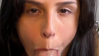 Naughty Secretary Gives Boss the Blowjob and Swallows All