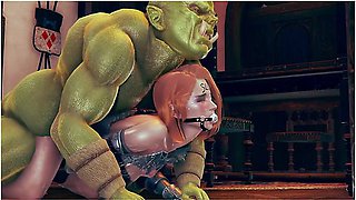 Orks Cuckold Human Wife - 3d Animation