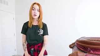 POV pleasure with a nerdy hipster stepsister