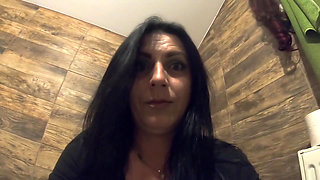 Smoking Leather Dance. Ripped Jumpsuit Pussy Tease, Toilet Pee and Dirty Masturbation