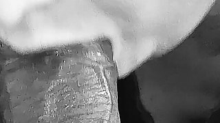 Sucks and Swallows Cum in Black and White