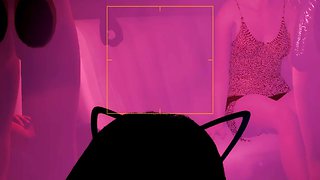 Beauty Lustful Chick at Club - 3D Animation