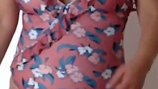 At the Beach, Putting on My Bikini While My Stepson Masturbates and Ejaculates Nonstop