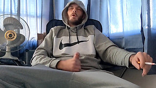 Making My Soft Cock Hard. Smoking and Edging