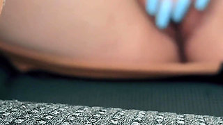 Roadtrip Cum - Foot Tease, New Pussy Piercing and Real Orgasm