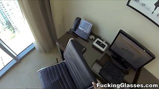 Hardcore glasses -lunch break secretary bang