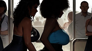 Big Titty Lesbian Hentai MILFs Drink Each Others Milky Tittys on the Bus in New Spicy Toons Hentai!