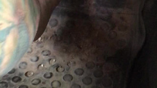 I Press the Gas and Brake Pedals in Car