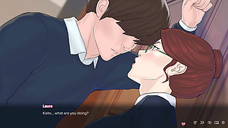 Quicky a Love Hotel Story. Student Banging His Professor on the Desk in the Classroom and Fills Her Pussy with Cum - Episode 8