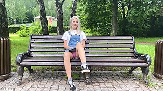 Russian Blonde's Fetish Passion Ignites in Public Outdoor Heat