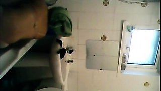 Latina mom (great tits) peeped at by stepson