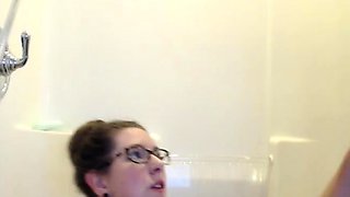Big boobed Memphis masturbates in a bodystocking