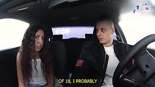 Passionate casting babe shares intense car and butt action on couch