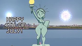 4th of July Hentai - Sexy Statue of Liberty Fuck in 3D Animation
