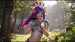 Horny Neeko in the Forest Bikini and Facial Cum