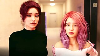 A O A Academy adventure with a hot brunette and big assets