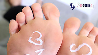 Ginger Cat's Sexy up Close Foot Tease