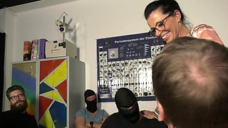 German MILF Teacher DaCada's school of gangbang