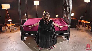 The stud gets bondage with cock ride
