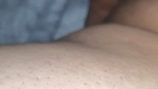 Step mom saw step son shaved down and handjob his dick in bed