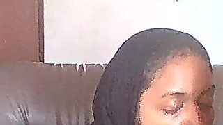 Hijab Lady Works at My Home Office Sucks Well