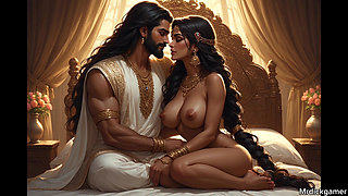 Indian sexy aunty with her stepson's and his friends