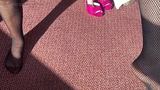 Big Tits Mature British Mom In Lingerie Stockings Shows Off Her Sexy Feet