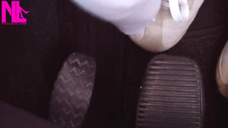 Barefoot Revving in Puma Sneakers