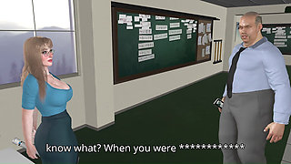 Sexy and Innocent Professor Fucked by an Old Man's Cock and Turned Into His Personal Slut