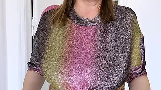 Hot busty granny knows how to speed up leaving the house