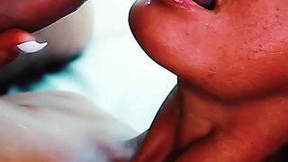 Latina Secretary Gets Spooge Shower on Her Tattood Hot Body