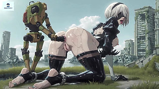 2b Nier Automata Anime Hentai Anal Mecha Sex Stockings