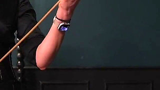 Caned Into Perfect Stripes Slave Mila Bent Over the Cage for Lady Dark Angel