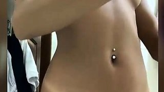 Beauty small tit amateur teen masturbating her shaved pussy