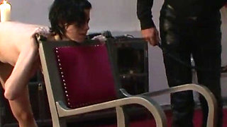 Nipple clips and whipping my female slave