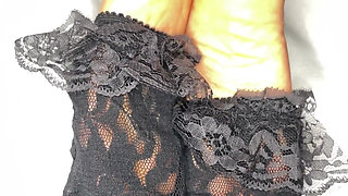 Lace Nylon French Pedicure