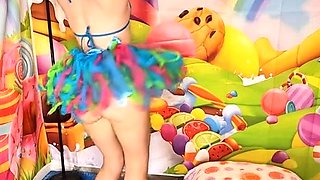 Flashing amateur babe Fae Corbin public masturbate