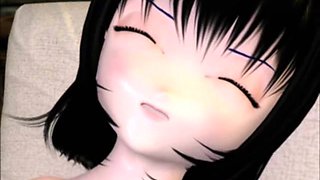 3d anime cutie caught and hot drilled by tentacles cock