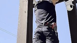 She Masturbates While Worker Installed Camera for Her That Delicious Creamy Pussy